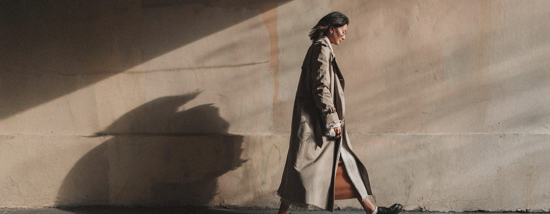 a woman walking